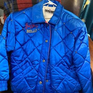 Vintage 1980's Ladies Buffalo Bills NFL SPIRIT CLIFF ENGLE Button Jacket